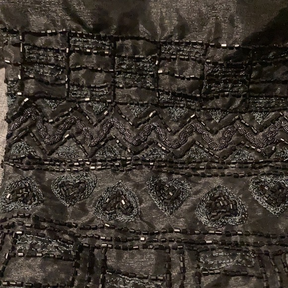 Black Beaded Scarf - Picture 3 of 3